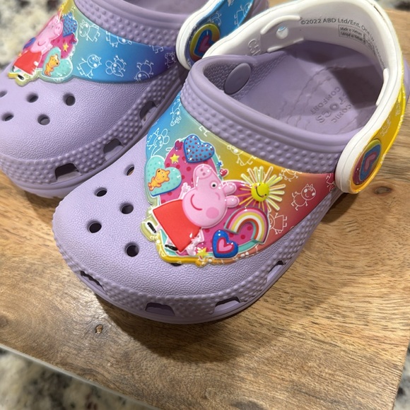 PEPPA PIG LAVENDER PURPLE TODDLER CROCS SIZE 5 - Picture 8 of 11
